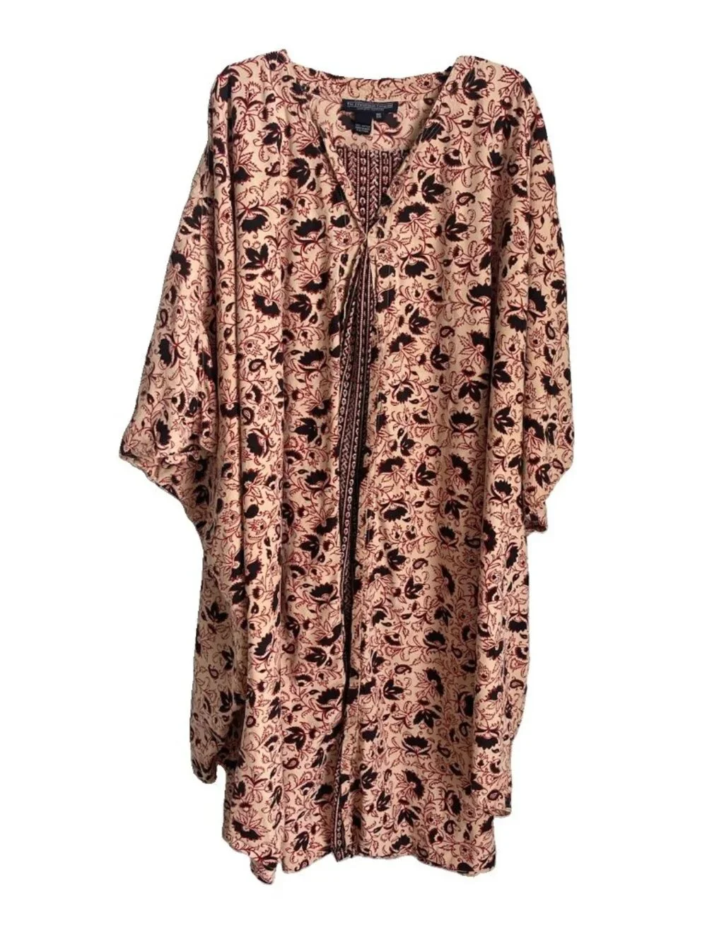 J Peterman Vintage Brown Caftan Kaftan Dress